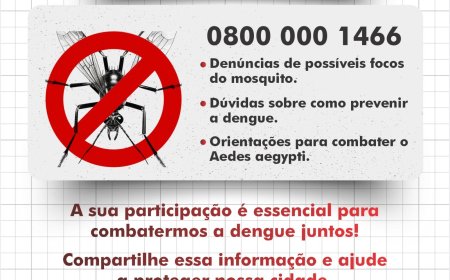 População tem disponível novo número do Controle da Dengue em Sete Lagoas