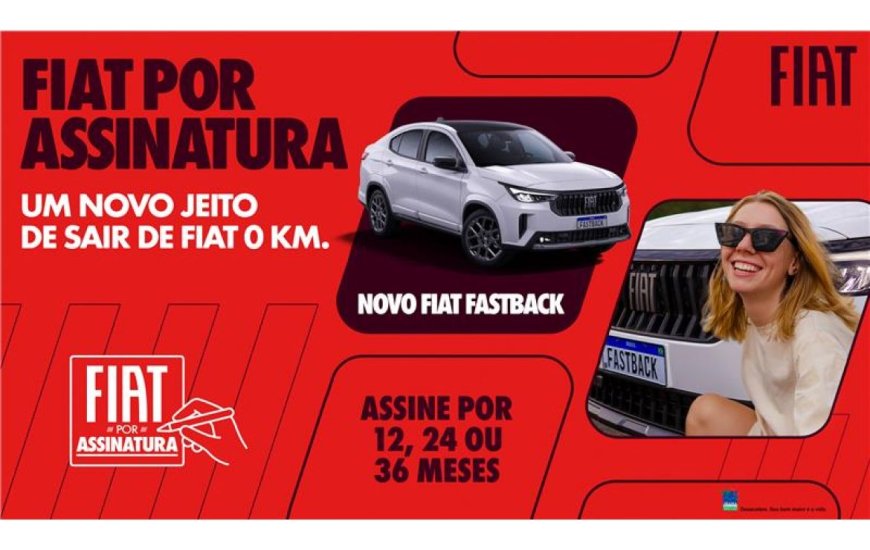 Fiat por Assinatura é o novo programa para locação de carros