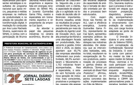 Jornal Diário Sete Lagoas de sábado dia 25 de abril de 2026