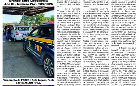Jornal Diário Sete Lagoas de terça dia 28 de abril de 2026