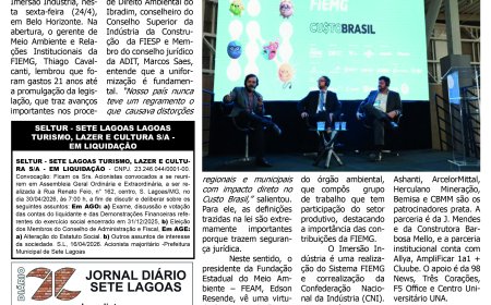 Jornal Diário Sete Lagoas de terça dia 28 de abril de 2026