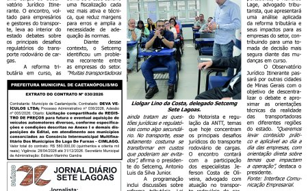 Jornal Diário Sete Lagoas de quinta-feira dia 30 de abril de 2026