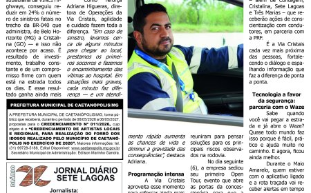 Jornal Diário Sete Lagoas de sexta-feira dia 8 de maio de 2026