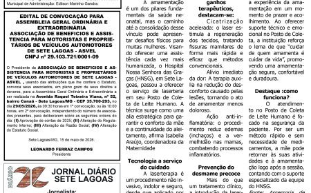 Jornal Diário Sete Lagoas de sexta-feira dia 15 de maio de 2026