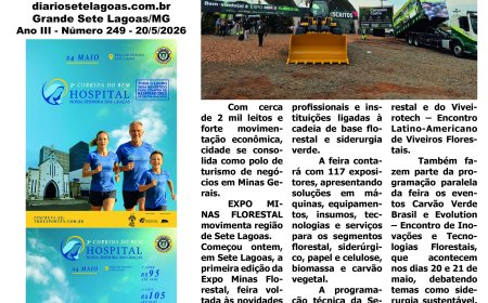 Jornal Diário Sete Lagoas de quarta-feira dia 20 de maio de 2026