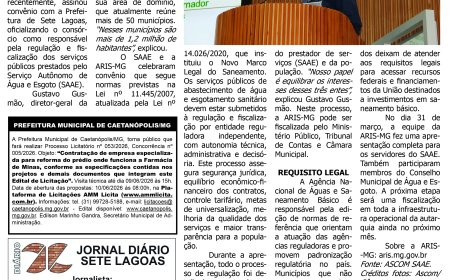 Jornal Diário Sete Lagoas de quarta-feira dia 20 de maio de 2026