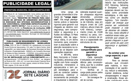 Jornal Diário Sete Lagoas de sexta-feira dia 22 de maio de 2026