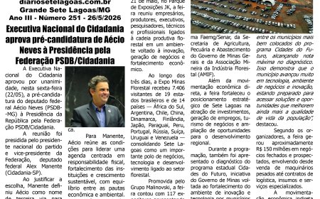 Jornal Diário Sete Lagoas de terça-feira dia 26 de maio de 2026