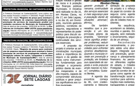 Jornal Diário Sete Lagoas de quarta-feira dia 27 de maio de 2026