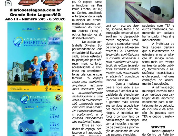 Jornal Diário Sete Lagoas de sexta-feira dia 8 de maio de 2026