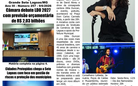 Jornal Diário Sete Lagoas de terça-feira dia 9 de junho de 2026