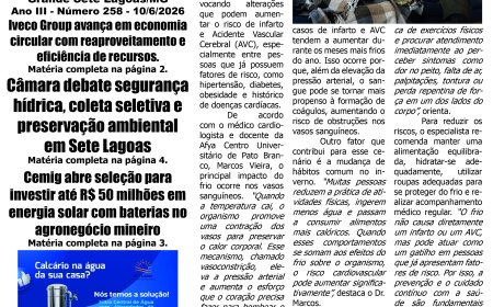 Jornal Diário Sete Lagoas de quarta-feira dia 10 de junho de 2026