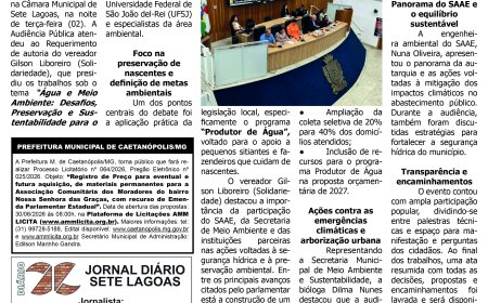 Jornal Diário Sete Lagoas de quarta-feira dia 10 de junho de 2026