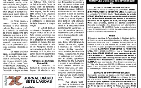 Jornal Diário Sete Lagoas de sexta-feira dia 12 de junho de 2026
