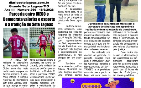 Jornal Diário Sete Lagoas de terça-feira dia 16 de junho de 2026