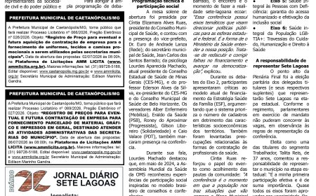 Jornal Diário Sete Lagoas de terça-feira dia 16 de junho de 2026