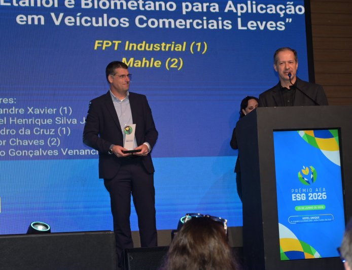 FPT conquista o prêmio AEA ESG 2026 com motor movido a etanol e biometano