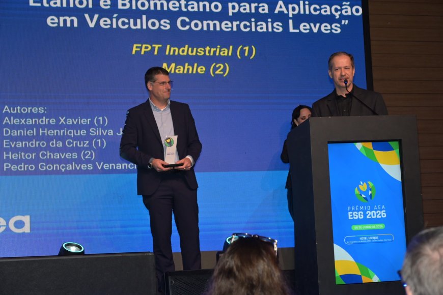 FPT conquista o prêmio AEA ESG 2026 com motor movido a etanol e biometano
