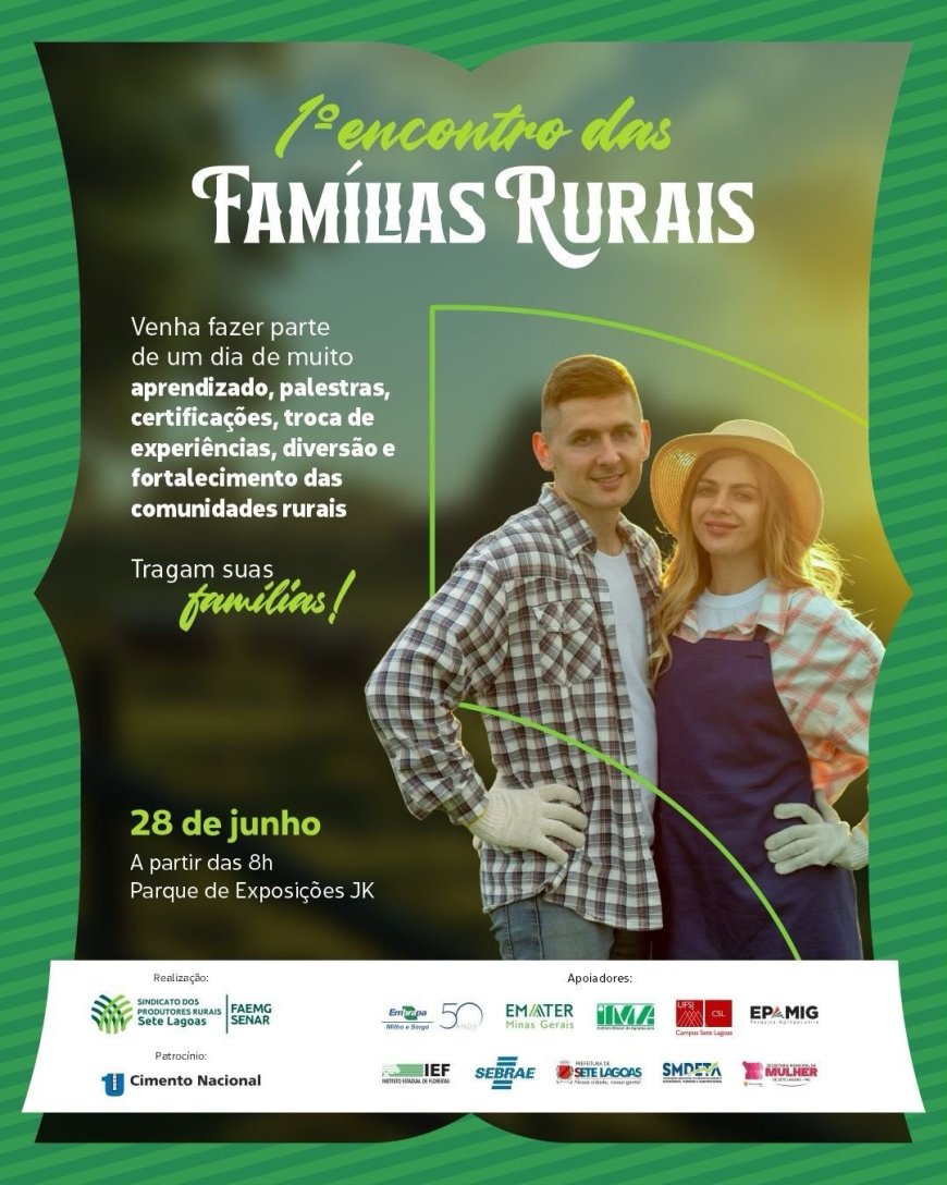 1º Encontro da Família Rural no Parque de Exposições JK no dia 28 de junho