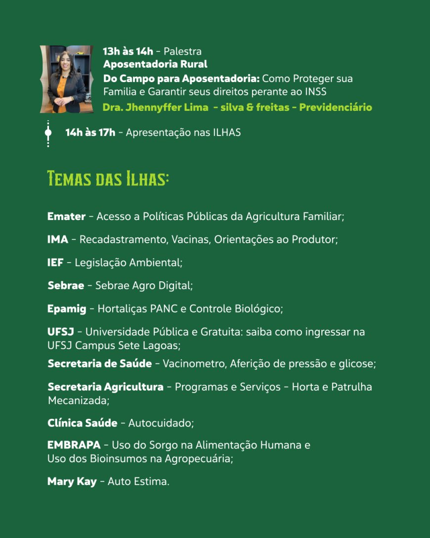 1º Encontro da Família Rural no Parque de Exposições JK no dia 28 de junho