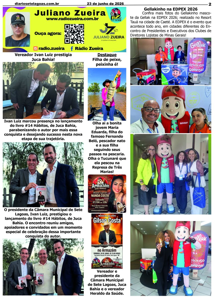 Jornal Diário Sete Lagoas de terça-feira dia 23 de junho de 2026