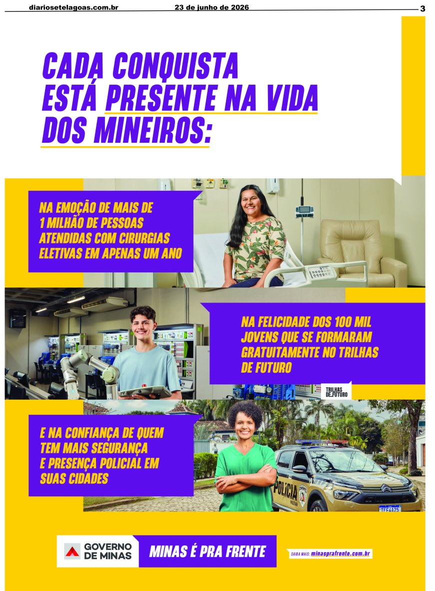 Jornal Diário Sete Lagoas de terça-feira dia 23 de junho de 2026