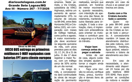 Jornal Diário Sete Lagoas de terça-feira dia 7 de julho de 2026
