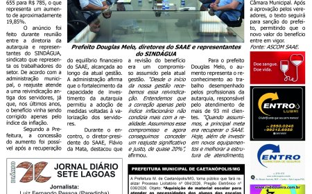 Jornal Diário Sete Lagoas de sexta-feira dia 10 de julho de 2026